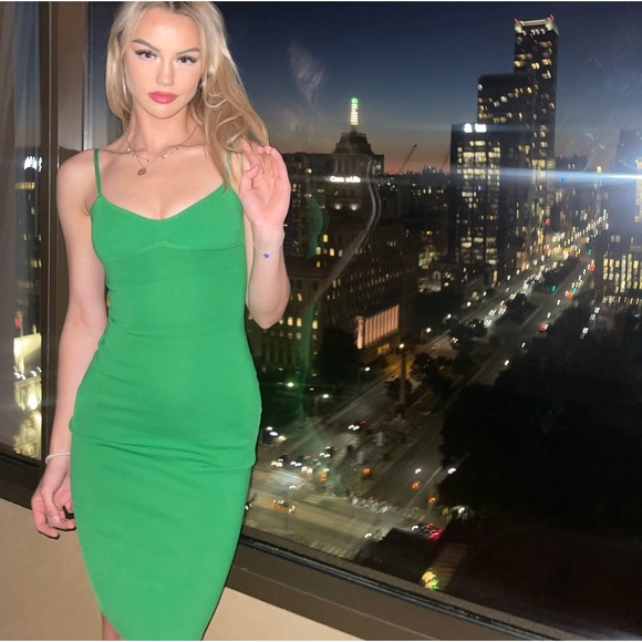 Green Babaton Aritzia midi dress - Picture 3 of 4